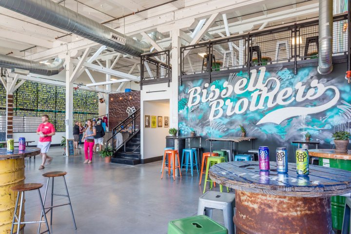 a store inside of a building