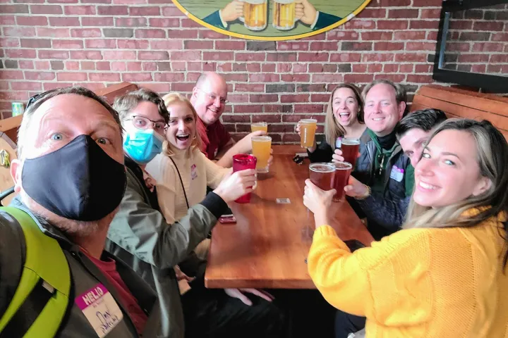 Sidney Cobb et al. wearing costumes