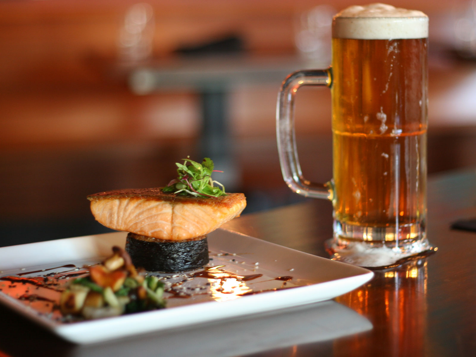 Top 5 Beer and Food Pair in Raleigh, NC a plate of food on a table