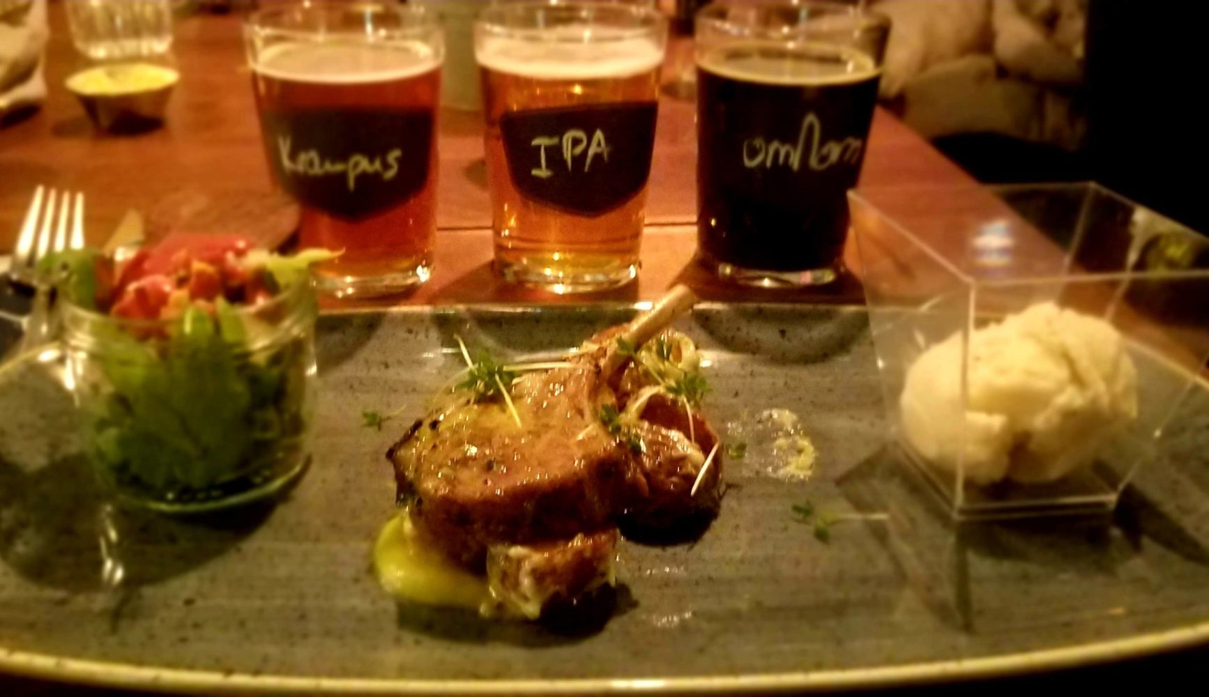 a close up of food on a table