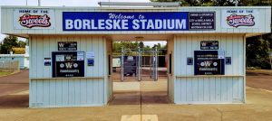 a sign above a store