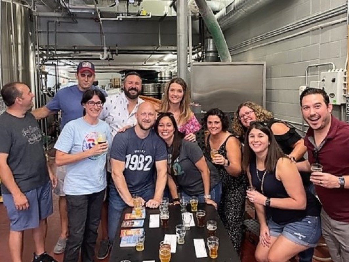 a group of people posing for the camera