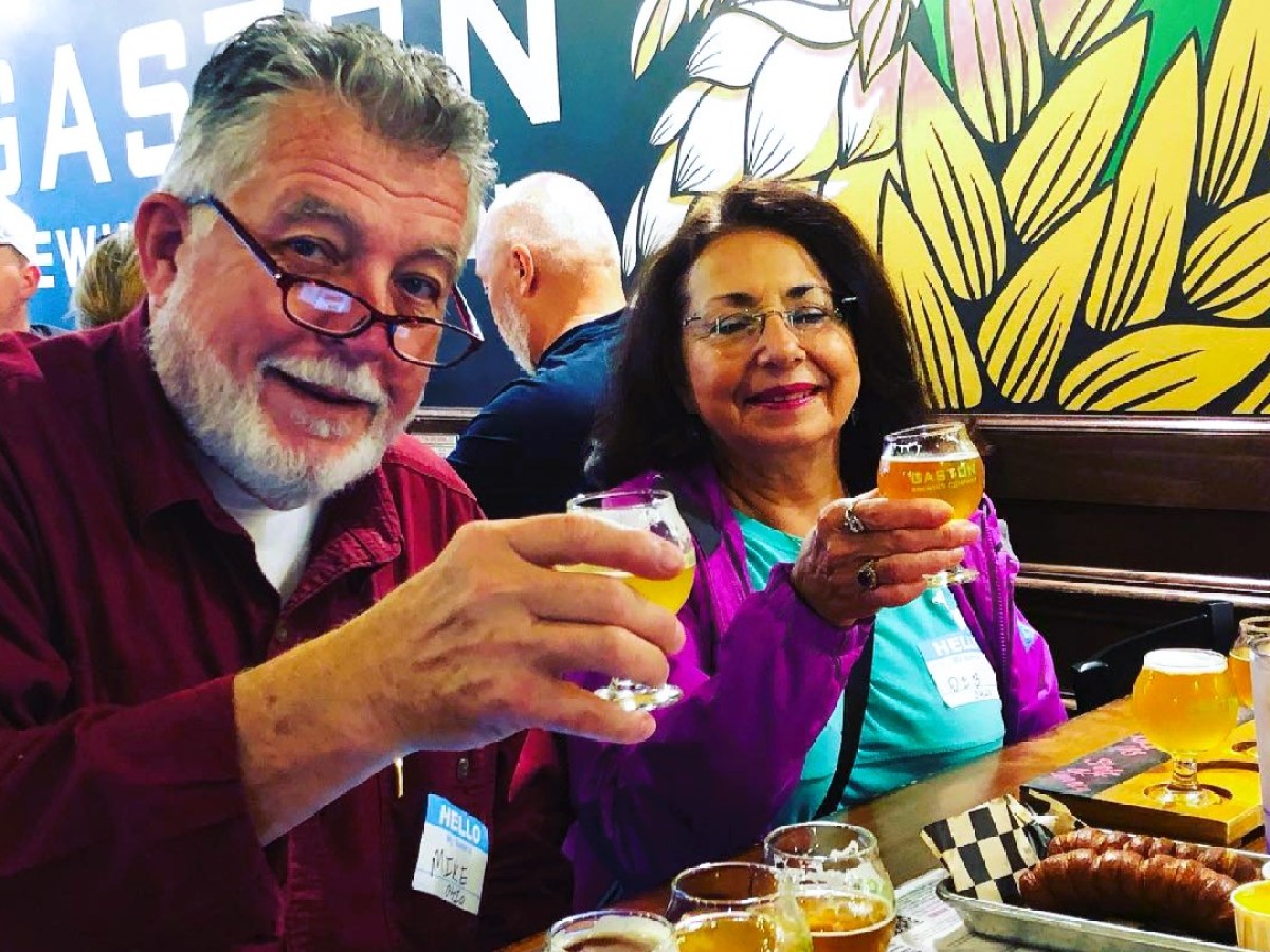 a man and a woman sitting at a table