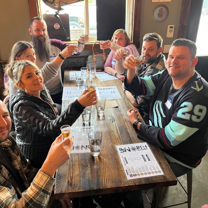 a group of people posing for the camera